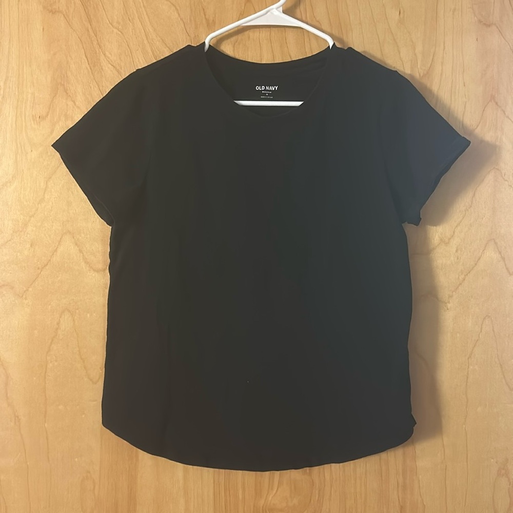Old Navy Everywear Black Scoop Neck T-Shirt